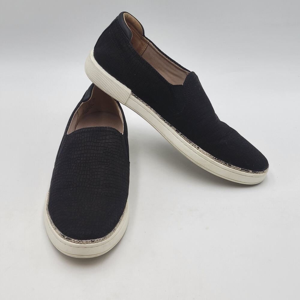 Naturalizer Leather Upper Black Slip-On Sneaker Womens Size 10 W